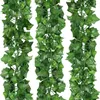 Decorative Flowers 12pcs Artificial Hanging Garland Plants Ivy Vine Leaves Plastic Flower Wreath For Household Living Room Accessories