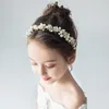 Accessori per capelli Ghirlanda per bambini Fascia per capelli Principessa Tiara Corona di perle di cristallo Sposa Damigella d'onore Festa nuziale Copricapo da spettacolo