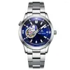 Wristwatches Reef Tiger/RT Mechanical Business Watch Automatic Men Top Gold Stainless Steel Wrist Mens Fashion Watches