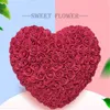 Ghirlande di fiori decorativi 25/35 cm Rose a cuore Artificiale Home Wedding Festival Decorazione fai da te Regalo S San Valentino Rosa romantica