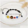 Perlé New Galaxy Planets Perle Bracelet Pour Femmes Hommes Pierre Naturelle Univers Solaire Yoga Chakra À La Main Tressé Bijoux En Gros Dr Dhskj