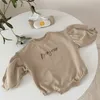 Jumpsuits Baby Girls Boys Bodysuits Simple Brodery Loose Package Fart Creeper Sweater Spring Autumn Bodysuit 230303