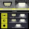 106/308LED Solar Flood Lights Outdoor Sunlight PIR Motion Sensor 1/3Mode Waterproof Street Wall Lamp For Garden Fence Street Decoration