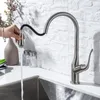 Mutfak Muslukları Musluk Tek Terap Paslanmaz Çelik Fırçalı Nikel Aşağı Lavabo Modern Yüksek ARC