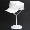 Ball Caps Korean Flat Top Military Hats Men Genuine Leather Fitted White Caps Male Young Thin Casual Casquette Homer 230306