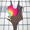Women's Swimwear designer womens swimwear swimsuit letter print onesies swimsuits graffiti beach strands empty backless bikini 30X2