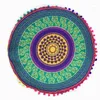 Kudde 43/80 cm Rund Mandala -mönster Kudde Bohemisk täckning Boho golvkuddar Case Home Decoratio