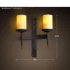 Wall Lamps American Loft StyIe Industrial Lamp Vintage LED Retro Lights Iron Sconce 2 Heads Marble Antique Home Lighting Fixture