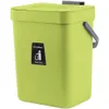 Waste Bins Compost Bin for Kitchen Counter Hanging Small Garbage Can with Lid Under Sink 3L 5L Mountable Compost Bucket Kitchen Trash Bins 230306