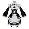 Anime kostymer anime re liv i en annan värld än noll ramrem cosplay kommer maid outfit halloween come maid servant klänning z0301