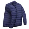 Men's Down Big Size Light Waterproof White Duck Winter Ultralight Jacket Casual Outerwear Snow Warm Stand Collar Parka