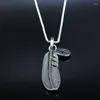 Pendant Necklaces Bohemia Eagle Feathers Stainless Steel Men Silver Color Necklace Pndant Jewelry Cadenas De Acero Inoxidab NZZ73S04