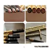 Eyebrow Enhancers Makeup Leopard Grain Pencil Waterproof Professional Brush Black Cosmestic Tools Eye Liner Drop Delivery Health Beau Dhefy