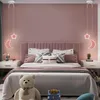 مصابيح قلادة LED Cartoon Children's Room Superence Light for Bedroom Decoration Flighting Remote Control Boy Girl Long Line Lights