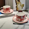 Cups Saucers Luxury Jungle Tiger Coffee Cup Home Office Mug With Saucer Breakfast Milk Juice Tea Handle Ceramic Gift