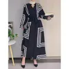 Ropa étnica Moda musulmana Hijab Vestido Impreso Abayas para mujeres Vestidos turcos Dubai Abaya Islam Musulman de Mode Vestidos LargosEthnic