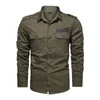 Herren Casual Shirts Mode Herbst Frühling Kleidung Grüne schwarze Frachtmarke Hemden für Herren Langarmes Casual Bluse Oversize 5xl 6xl 230303