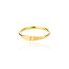 Projektant Gold Tiny Początkowe Pierścienie dla kobiet moda A-z litera palcem pale pierścień ze stali nierdzewnej pierścionka estetyczna biżuteria ślubna prezent bijoux femme pierścień 622