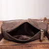 Waist Bags Quality Leather Casual Fashion Fanny Belt Bag Chest Pack Sling Design Travel Phone Cigarette Case For Men 811-10-d