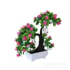 Fleurs décoratives 1 pc Plante Artificielle Bonsaï Pour Tabl El Bureau Décoration De Jardin Simulation En Plastique En Pot Réaliste Ornement DIY