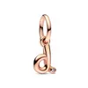 Perle di fascino Pandora in argento sterling di alta qualità con 26 perline in oro rosa con lettere inglesi sono alla moda per le donne