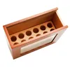 Cigar Box Moisturize Cigar Cabinet Cedar Wood Solid Wood Top Glass Display Cigar Humidor Holds12 pieces W/Humidifier Hygrometer