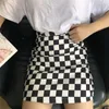 Spódnice Plaid Mini spódnica seksowna krótka kobiety wysoka talia Bodycon nad kolanem ołówkiem vintage swobodne mujeryty plus size