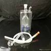 Hookahs quatro colunas de garrafa de água com bongos de vidro acessórios, tubos de fumantes de vidro coloridos mini-coloras de mão Melhor tubo de vidro colher de vidro