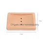 Party Favor High Quality Natura Wooden Bathroom Shower Soap Box Dish Storage Plate Drain Tray Holder Case For Bath Drop Delivery Hom Dhutn