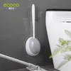 Toilet Brushes Holders ECOCO Silicone Brush Head Toilet Brush Quick Drain Cleaning Tools for Toilet WallMounted Household WC Bathroom Accessories 230303