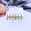 Dangle Earrings & Chandelier Trendy Cubic Zirconia Water Drop Moon Star Set Gold Color Women Party JewelryDangle Kirs22