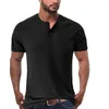 2023 Summer Mens T Shirt Short Sleeve Button Designer T-shirt Henley Shirts High Quality Tee Shirt Tops