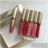 Läppglans stannar hela dagen Sparkle Night Liquid Lipstick och Glitter Top Coat 6st/Set Drop Delivery Health Beauty Makeup Lips Dhyvq