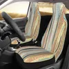 Car Seat Covers Linen Striped Pattern Universal Cover Off-Road Travel Stripes Polyester Styling