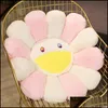 Almofada/travesseiro decorativo 1pc Super Big Plush Sun Flores de brinquedo macio Mats recheados Meditação Almofadas de almofada para crianças 201009 dr dhpwt