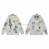 Sweats à capuche pour hommes Sweatshirts Haute version Meichao RHUDE manager graffiti peint à la main hommes et femmes 360 grammes pull à capuche T230306