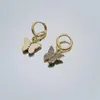 Hoop Earrings Brand Korean Fashion Acrylic Butterfly Shape Jewelry Small Fresh Sweet Drop Earring For Woman Cute Gifts