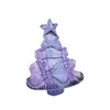 Decoratieve beeldjes 1 stks natuurlijke snij fluoriet kerstboom beeldje beeldje kristal genezende steen hangers geschenken home decoratio