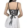 Frauen Shapers Burvogue Schwarz Punk Bustier Korsett Top Sexy Frauen Mesh Taille Trainer Gothic Sanduhr Gürtel Modellierung Gurt Shaper Weste