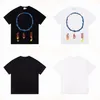 Mens High Streetwear T Shirt Men Womens Thorn Vine Circle Printing T Shirts Couples Short Sleeve Tees Storlek XS-L