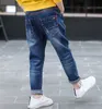 Jeans IENENS 4-11 Years Boys Clothes Slim Straight Jeans Classic Bottoms Children Denim Clothing Pants Kids Baby Boy Casual Trousers 230306