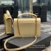 Toppdesigner Medium solnedgångspåsar med handtag Luxury Tote Flap Handväskor Purs för kvinnor Orginal verklig äkta läder axel crossbody väska 25 cm effini