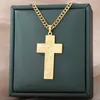 Pendant Necklaces Stainless Steel Cross For Women Men Goth Christian Pendants Choker Chain Necklace Vintage Religious Jewelry Gift