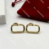 Boucles d'oreilles en or Chic V Charm Stud avec boîte-cadeau Clous de timbre en relief Eardrop Dangler pour les femmes Fête Anniversaire