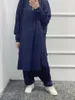 Ethnische Kleidung Eid Muslimische Frauen Gebetskleidungskleid Set 2 Stück Harem Hosen Khimar Jilbab Abaya Volles Cover Ramadan Kleid Abayas Islamic Niq