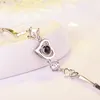 Charm Armband 925 Sterling Silver Noble Fashion Heartformed Armband I Love You Memory Hand Jewelry Valentine's Day Gift
