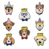 Groothandel 100 Stuks PVC Kawaii Hond Kroon Hart Gesp Accessoires Voor Kinderen Rugzak Knop Klomp Decoraties voor Bands Armbanden