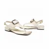 Sandali mono linea Cassandra da donna estiva di lusso Perizoma fibbia regolabile in metallo lettera abito da sposa scarpe sandali con cinturino alla caviglia 35-43