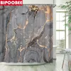 Shower Curtains Abstract Marble Shower Curtain Crack Gold Texture Luxury Stone Grain Bathroom Curtains Toilet Cover and Bath Mat NonSlip Rug 230303