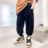 Jeans In Danning pencil pants hip hop children's casual pants winter jeans 12Y casual all-match pants for boys In spring and autumn 230306